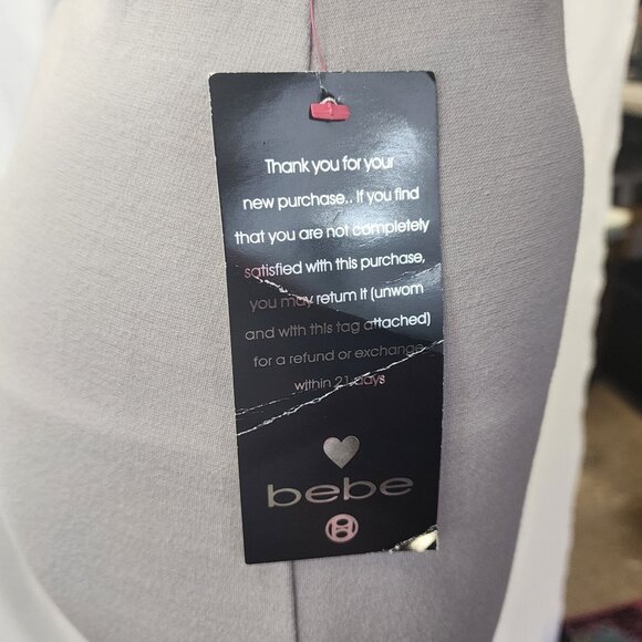 Bebe Interweave Deep V Dress Gray Small NWT - Picture 12 of 16